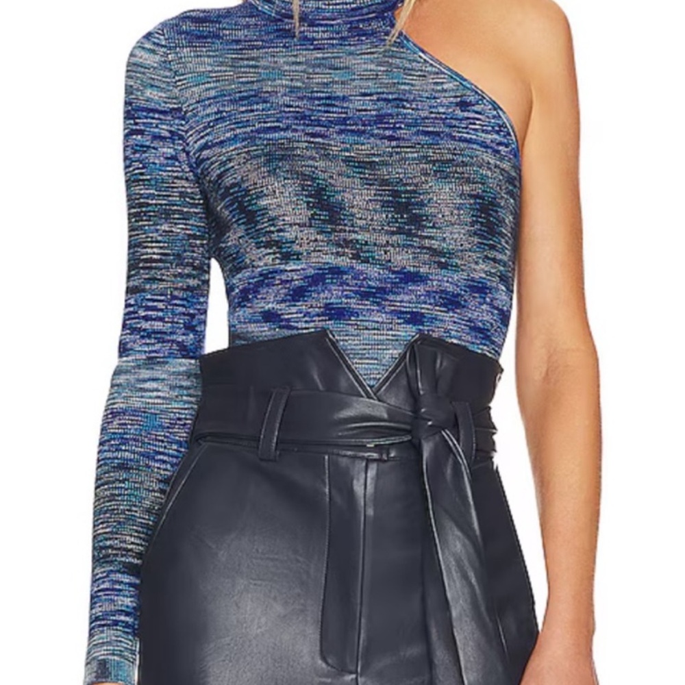 Bardot blue turtleneck one long sleeve turtleneck knit sweater top S